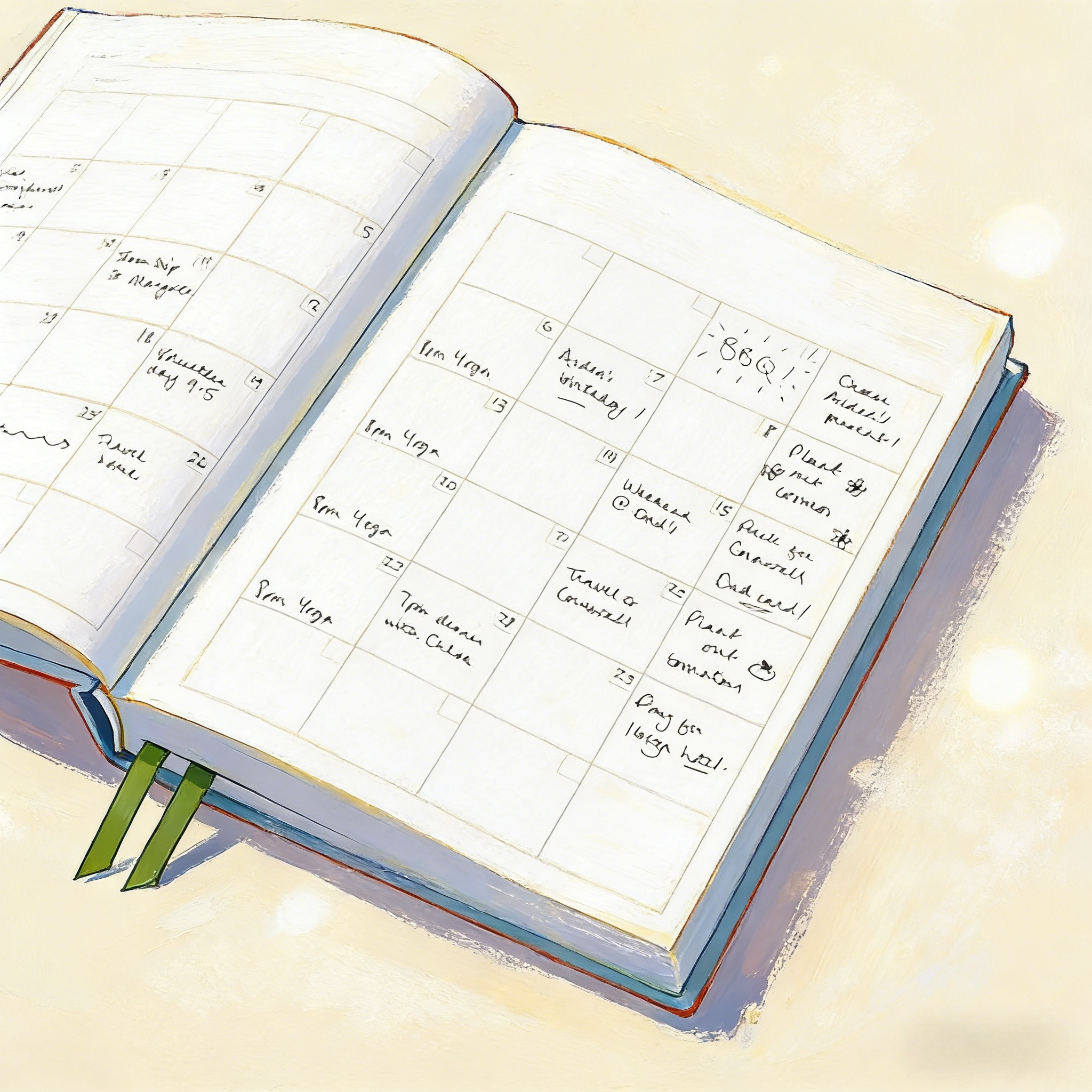 Undated Daily Diary-Cornflower