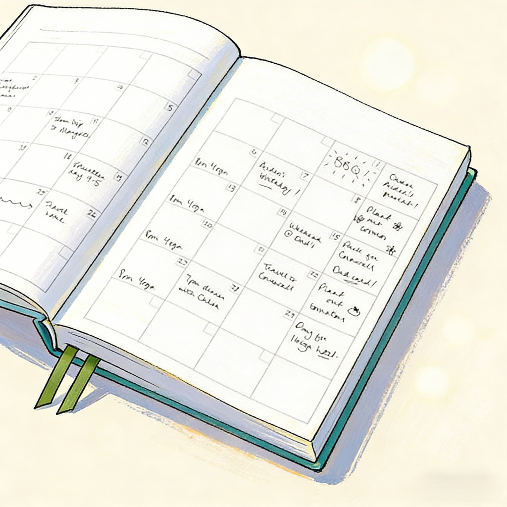 Undated Daily Diary-Evergreen