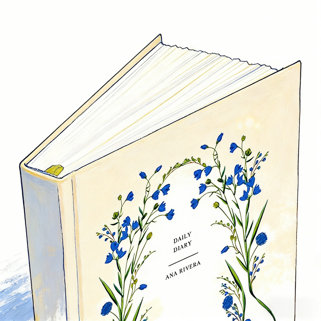 Undated Daily Diary-Cornflower