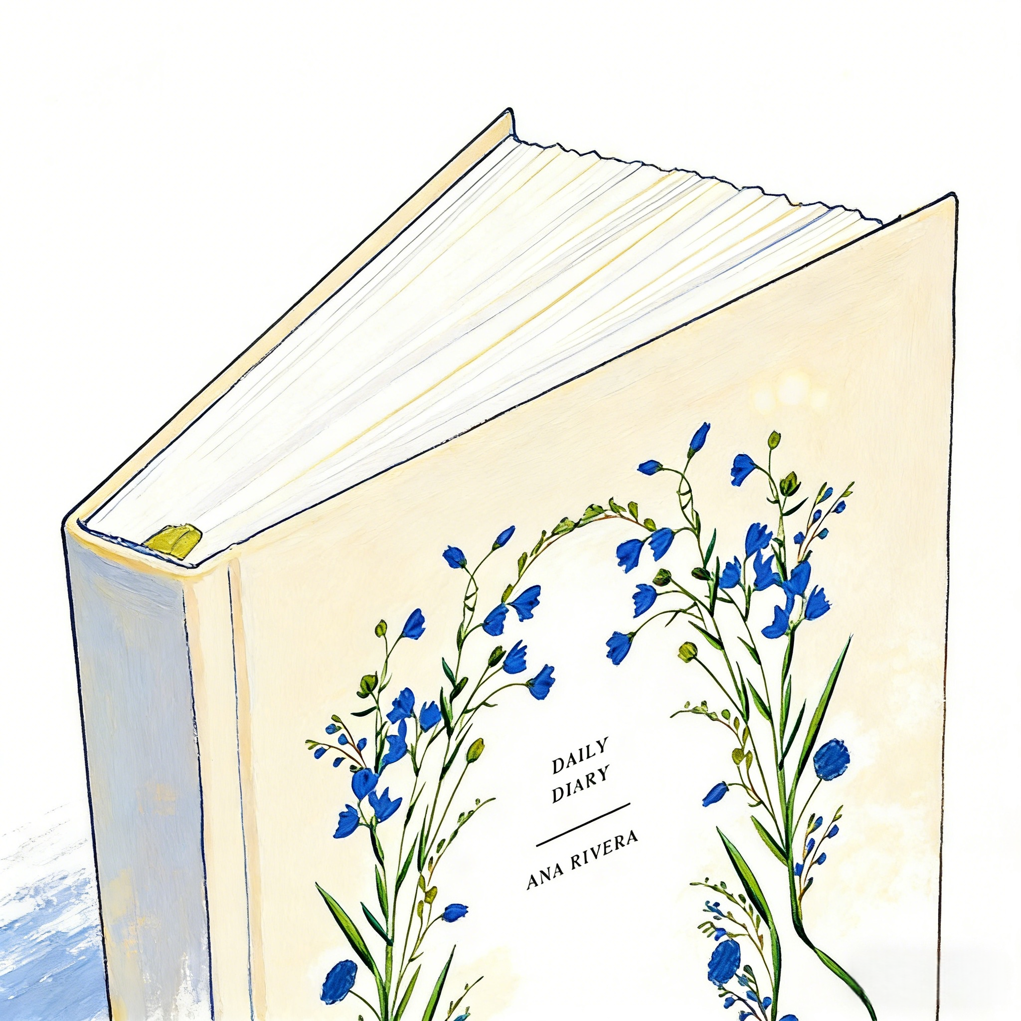 Undated Daily Diary-Cornflower