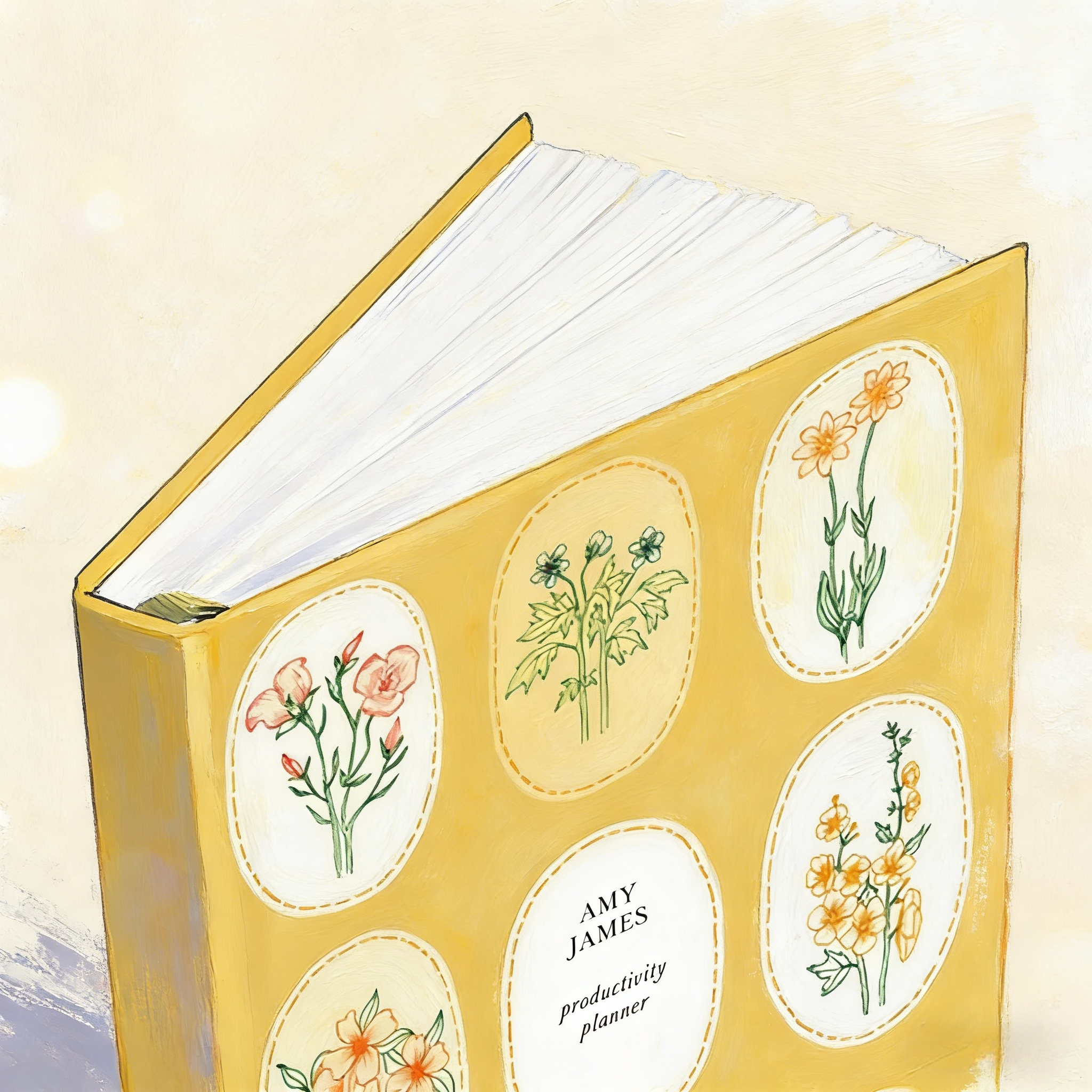 Productivity Planner-Flower pendant