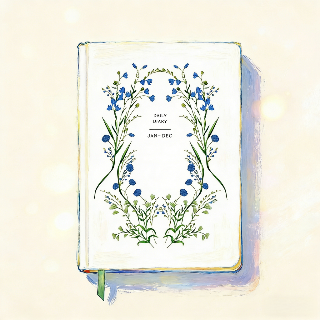 Undated Daily Diary-Cornflower