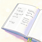 Undated Daily Diary-Cornflower