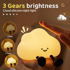 Cute Cloud Night Light, USB Rechargeable Touch Lamp