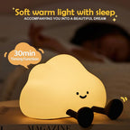 Cute Cloud Night Light, USB Rechargeable Touch Lamp