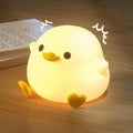 Cute Bean Duck Night Light, Squishy Dimmable Rechargeable Touch Lamp Toy