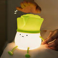 Chive Night Light, Rechargeable Silicone Lamp with Phone Stand & Timer