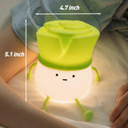 Chive Night Light, Rechargeable Silicone Lamp with Phone Stand & Timer