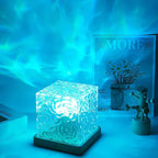 Ocean Wave Projection Light, 16-Color LED Cube Lamp with Remote