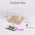 Ocean Wave Projection Light, 16-Color LED Cube Lamp with Remote