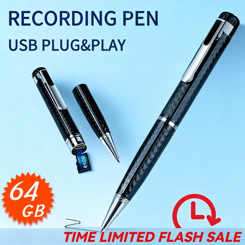 64GB Ultra Hidden Voice Recorder – One-Touch, 20H Battery, Noise Reduction, OTG Included