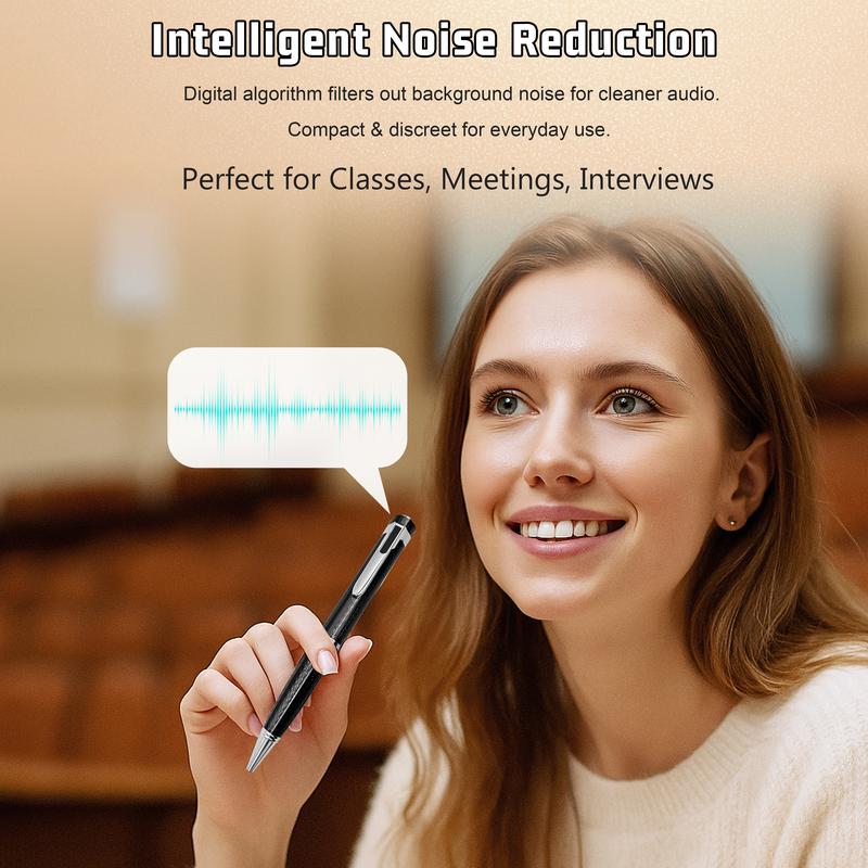 64GB Ultra Hidden Voice Recorder – One-Touch, 20H Battery, Noise Reduction, OTG Included