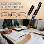 64GB Ultra Hidden Voice Recorder – One-Touch, 20H Battery, Noise Reduction, OTG Included