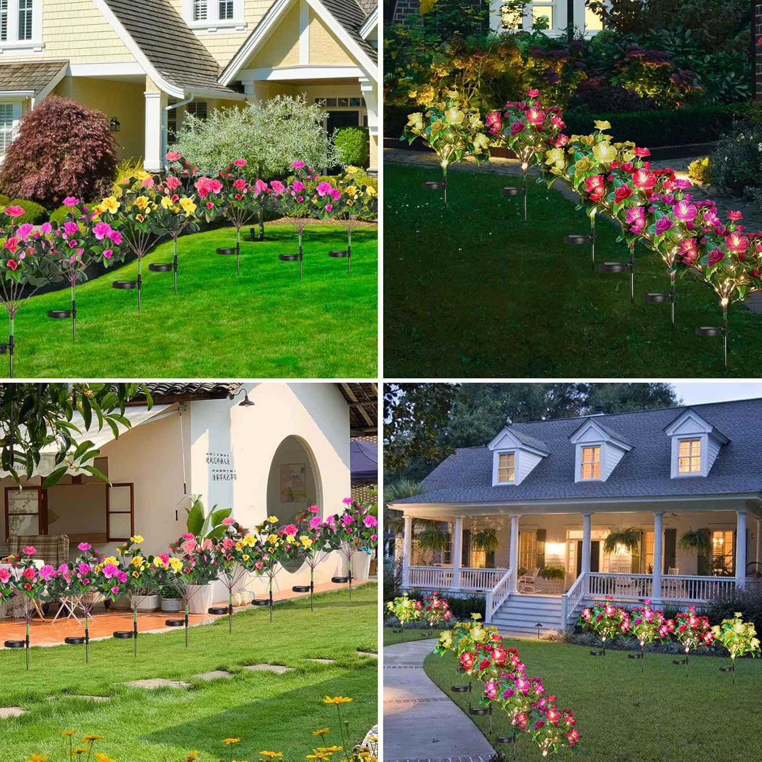 🔥Last Day 50% OFF-LED Solar Flower Lights Rhododendron Outdoor Simulated Flower Lamp
