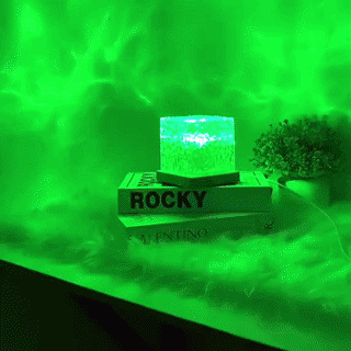 Ocean Wave Projection Light, 16-Color LED Cube Lamp with Remote